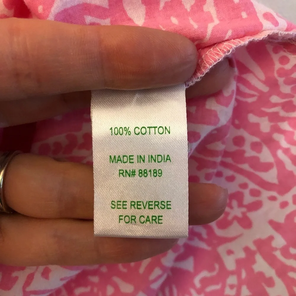 Lilly Pulitzer Atlee Girls Pink Cotton Tunic Dress Size Large